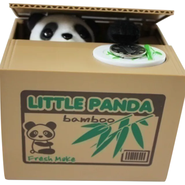 Panda Stealing Money Bank, Piggy Bank for Kids, Coin Bank for Money Saving,Creative Gift