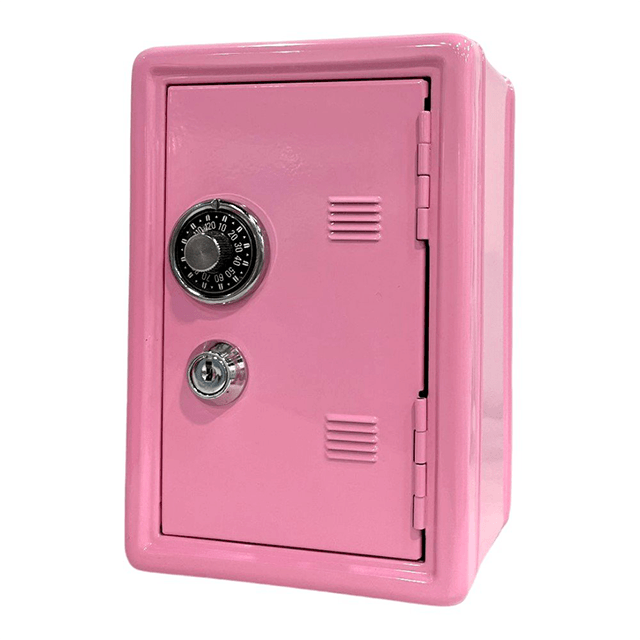 Kid's Coin Piggy Bank Locker Safe with Single Digit Combination Lock And Key,Metal Kids Safe Money Bank,Mini Password Money Bank