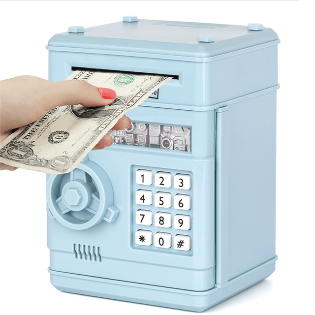 Electronic Piggy Bank ATM Cash Coin Money Bank Password Saving Box for Kids Age 6-10