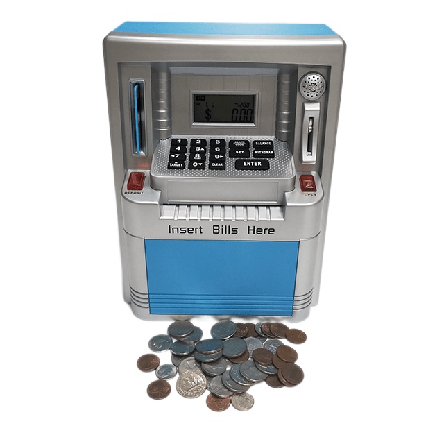 Smart ATM Savings Bank, Electronic Piggy Bank And Talking Kids Toy Money Safe Box, Gift for Kids Ages 6+ Years Old 