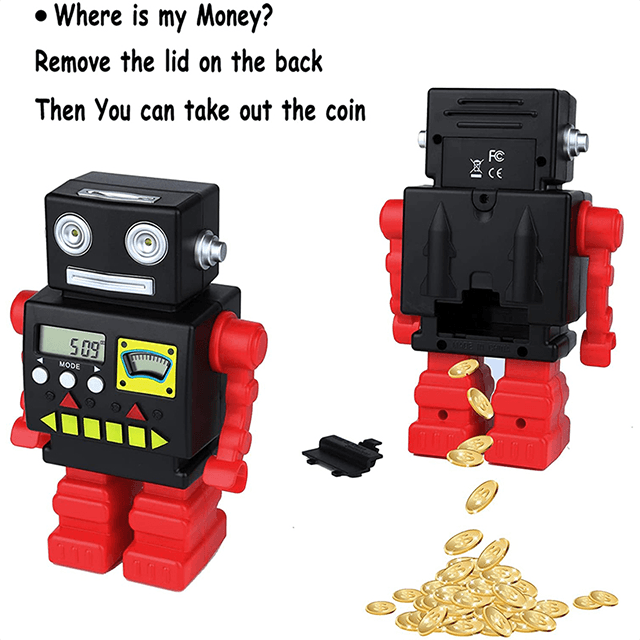 Robot Digital Count Coin Savings Piggy Bank for Boys And Girls As Birthday Gifts